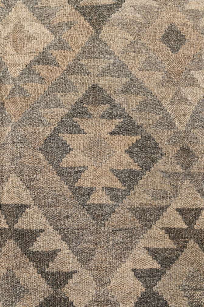 6' 6 x 9' 5 Hand Woven Kilim Maymana Wool Rug