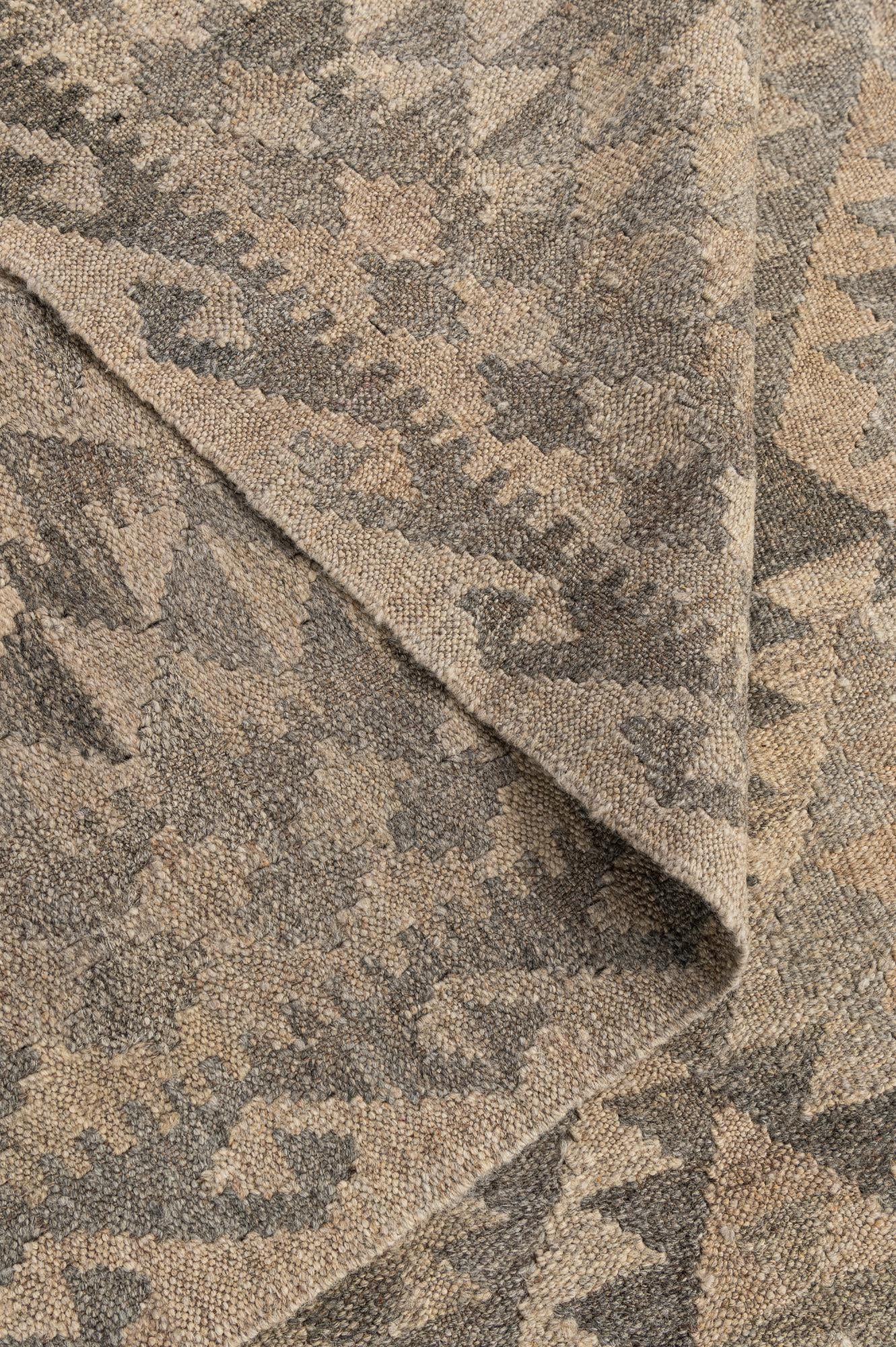 6' 6 x 9' 5 Hand Woven Kilim Maymana Wool Rug
