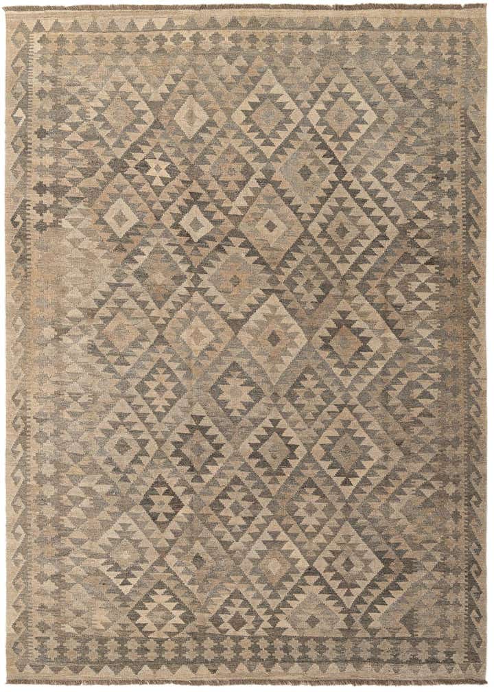 6' 6 x 9' 5 Hand Woven Kilim Maymana Wool Rug