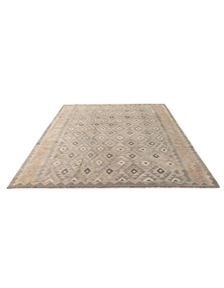 Detail image of 6' 8 x 9' 7 Hand Woven Kilim Maymana Wool Rug