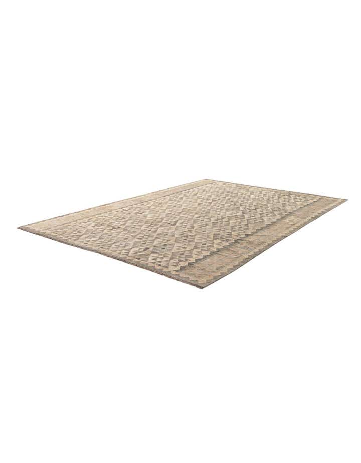 6' 7 x 9' 8 Hand Woven Kilim Maymana Wool Rug