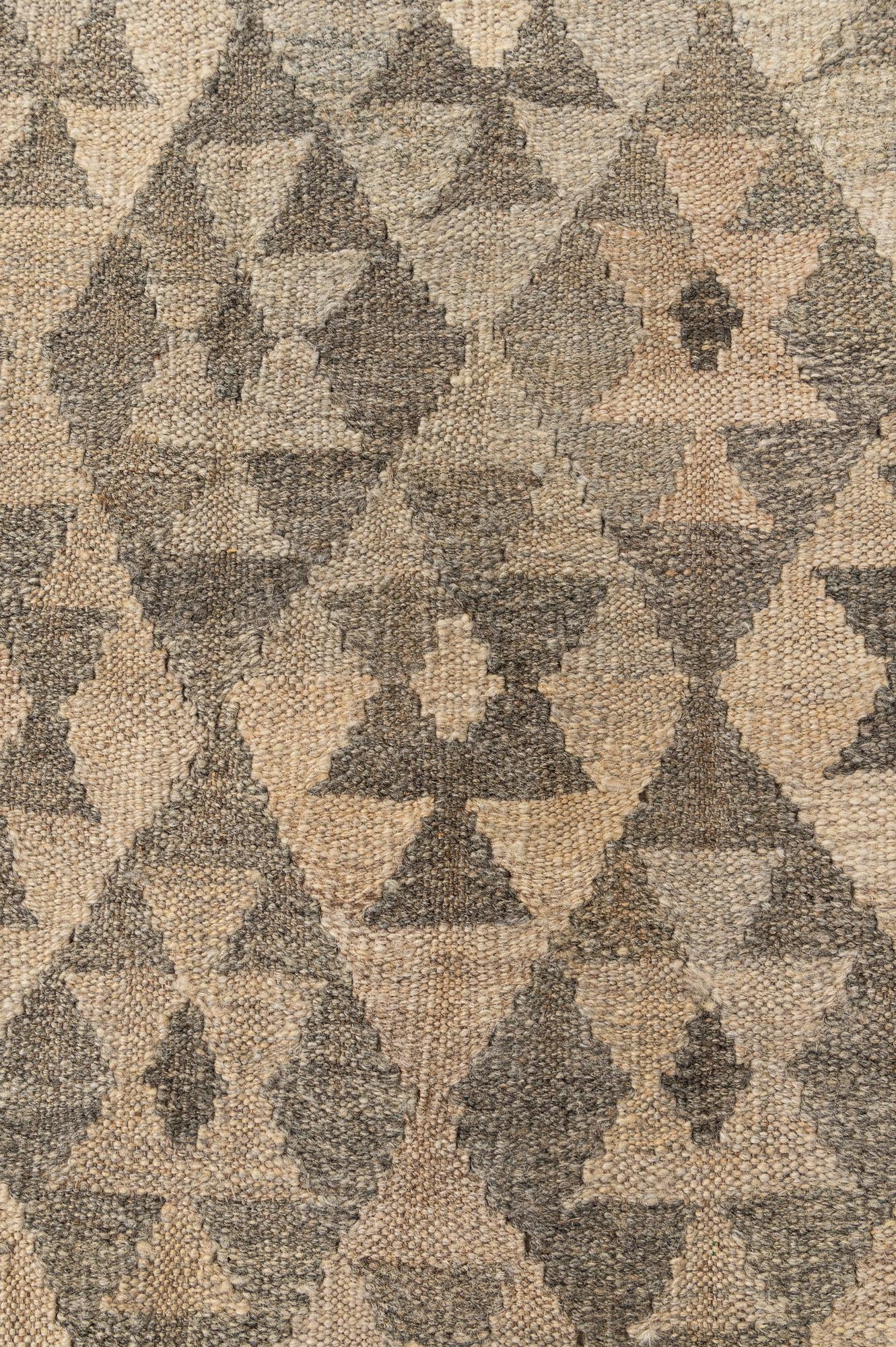 6' 7 x 9' 8 Hand Woven Kilim Maymana Wool Rug