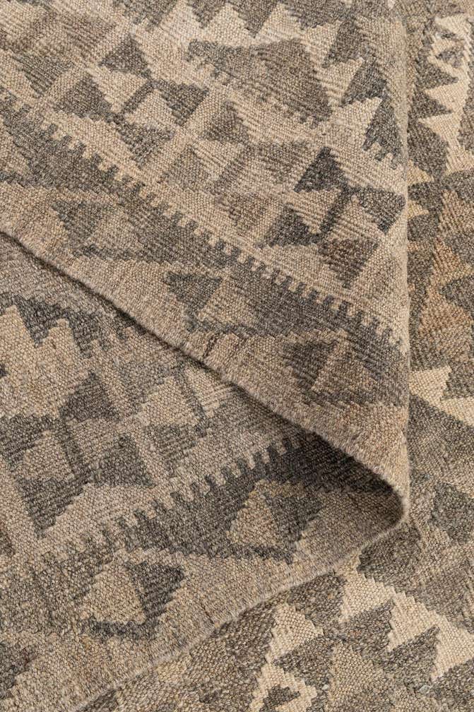 6' 8 x 9' 9 Hand Woven Kilim Maymana Wool Rug