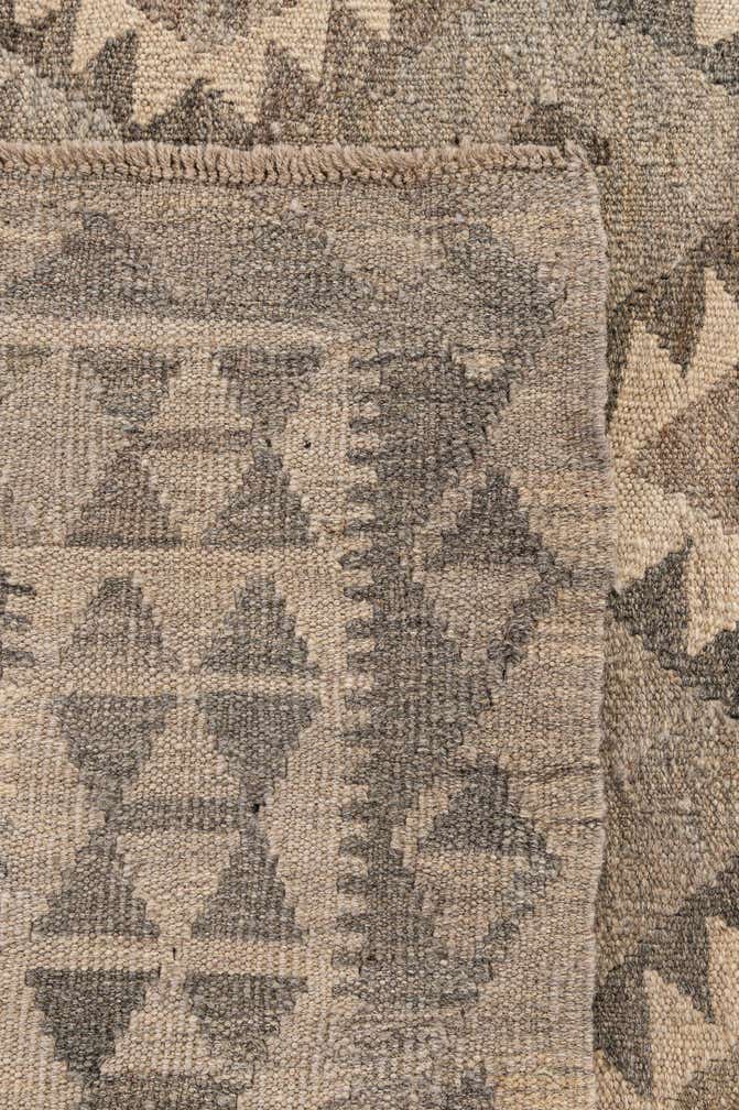 6' 8 x 9' 9 Hand Woven Kilim Maymana Wool Rug