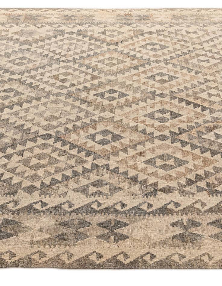 Detail image of 6' 9 x 9' 9  Hand Woven Kilim Maymana Wool Rug