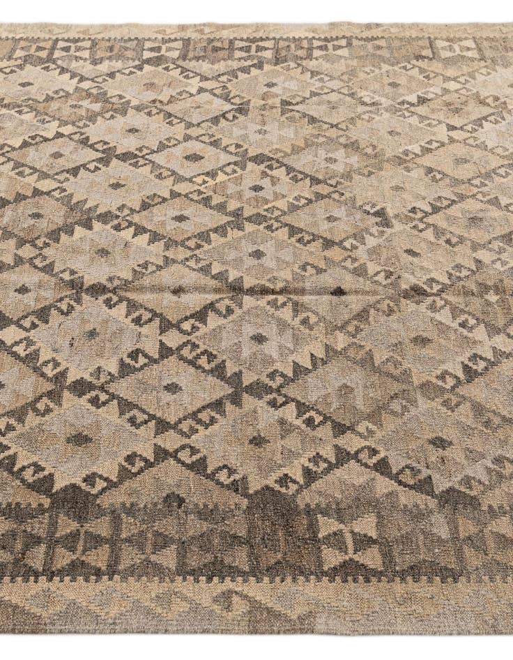 Detail image of 6' 8 x 9' 8  Hand Woven Kilim Maymana Wool Rug