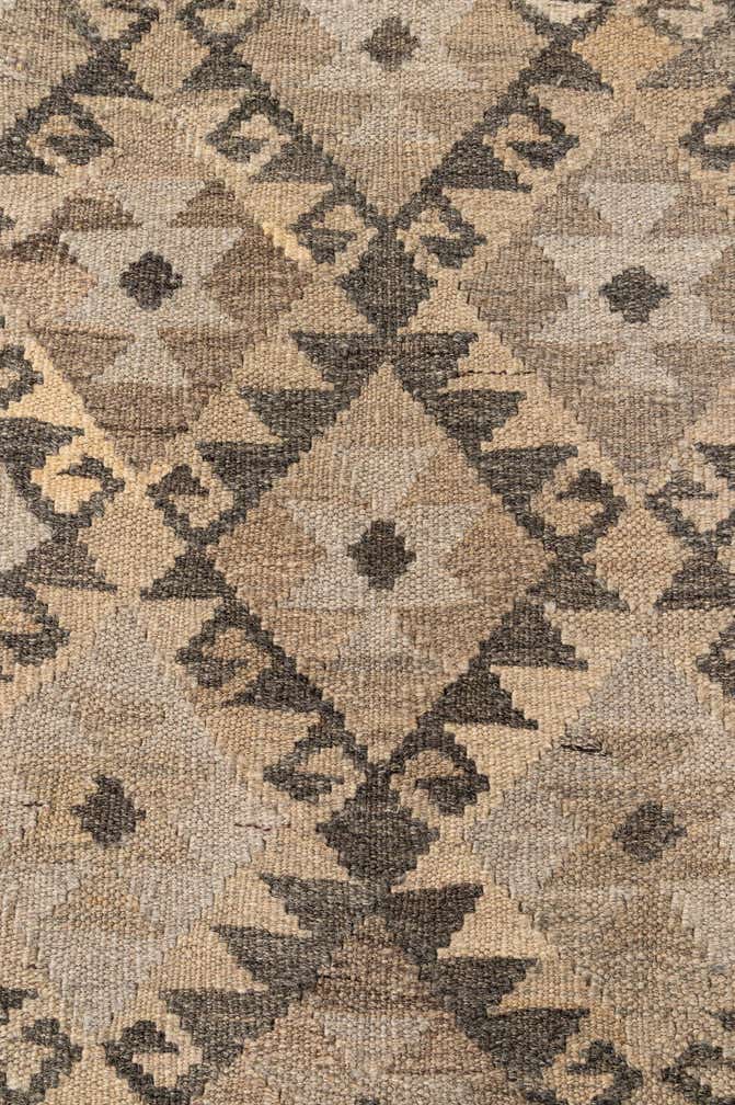 6' 8 x 9' 8 Hand Woven Kilim Maymana Wool Rug