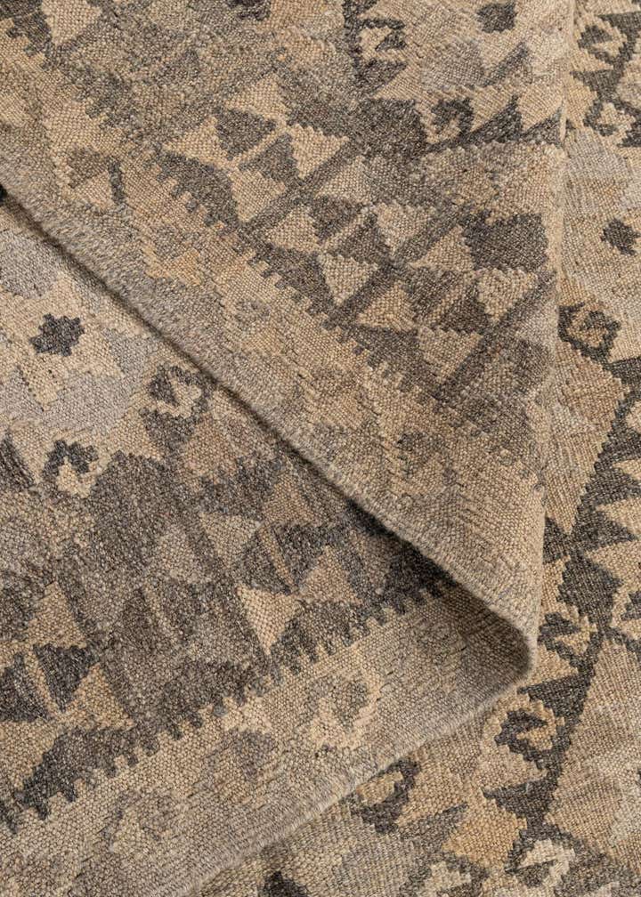 6' 8 x 9' 8 Hand Woven Kilim Maymana Wool Rug