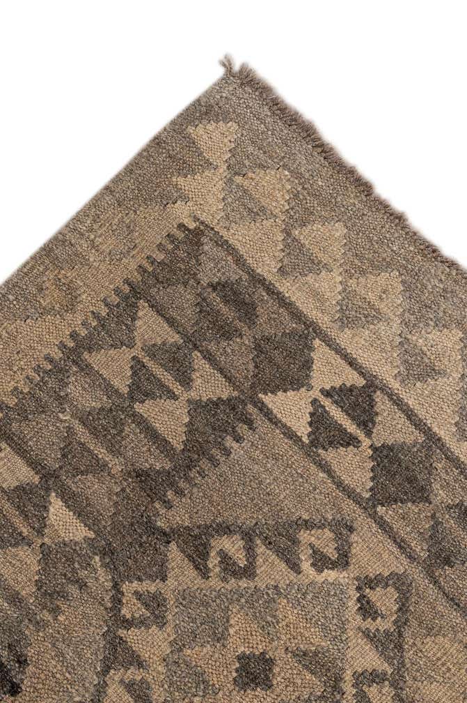 6' 8 x 9' 8 Hand Woven Kilim Maymana Wool Rug