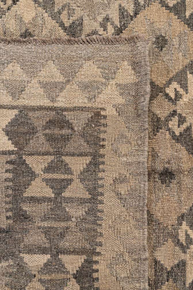 6' 8 x 9' 8 Hand Woven Kilim Maymana Wool Rug