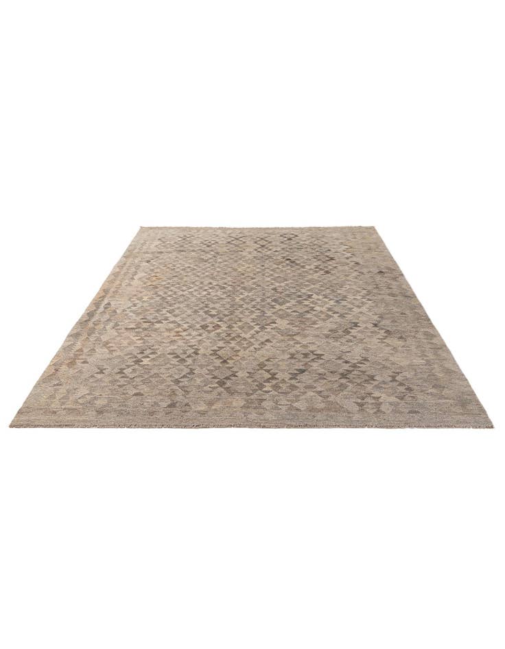 Detail image of 6' 9 x 9' 8 Hand Woven Kilim Maymana Wool Rug