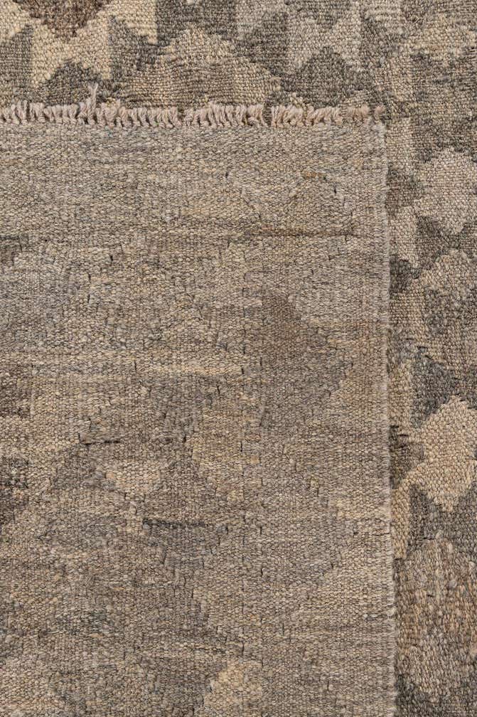 6' 9 x 9' 8 Hand Woven Kilim Maymana Wool Rug