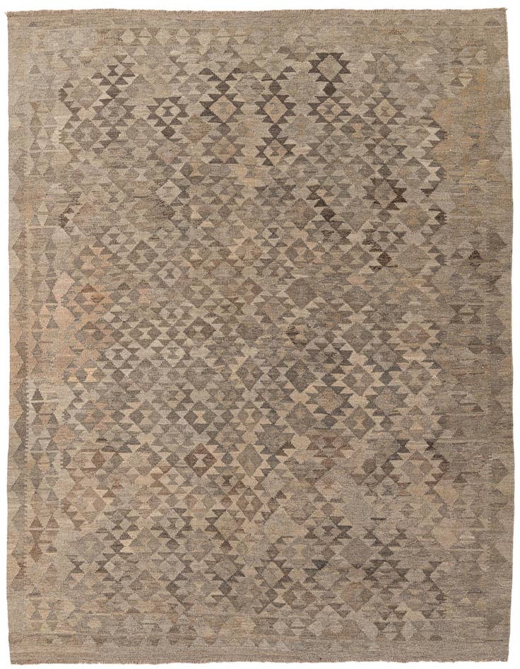 Detail image of 6' 9 x 9' 8 Hand Woven Kilim Maymana Wool Rug