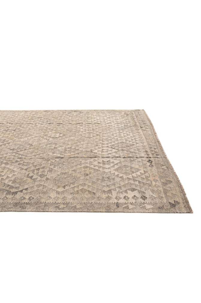 6' 8 x 9' 9 Hand Woven Kilim Maymana Wool Rug