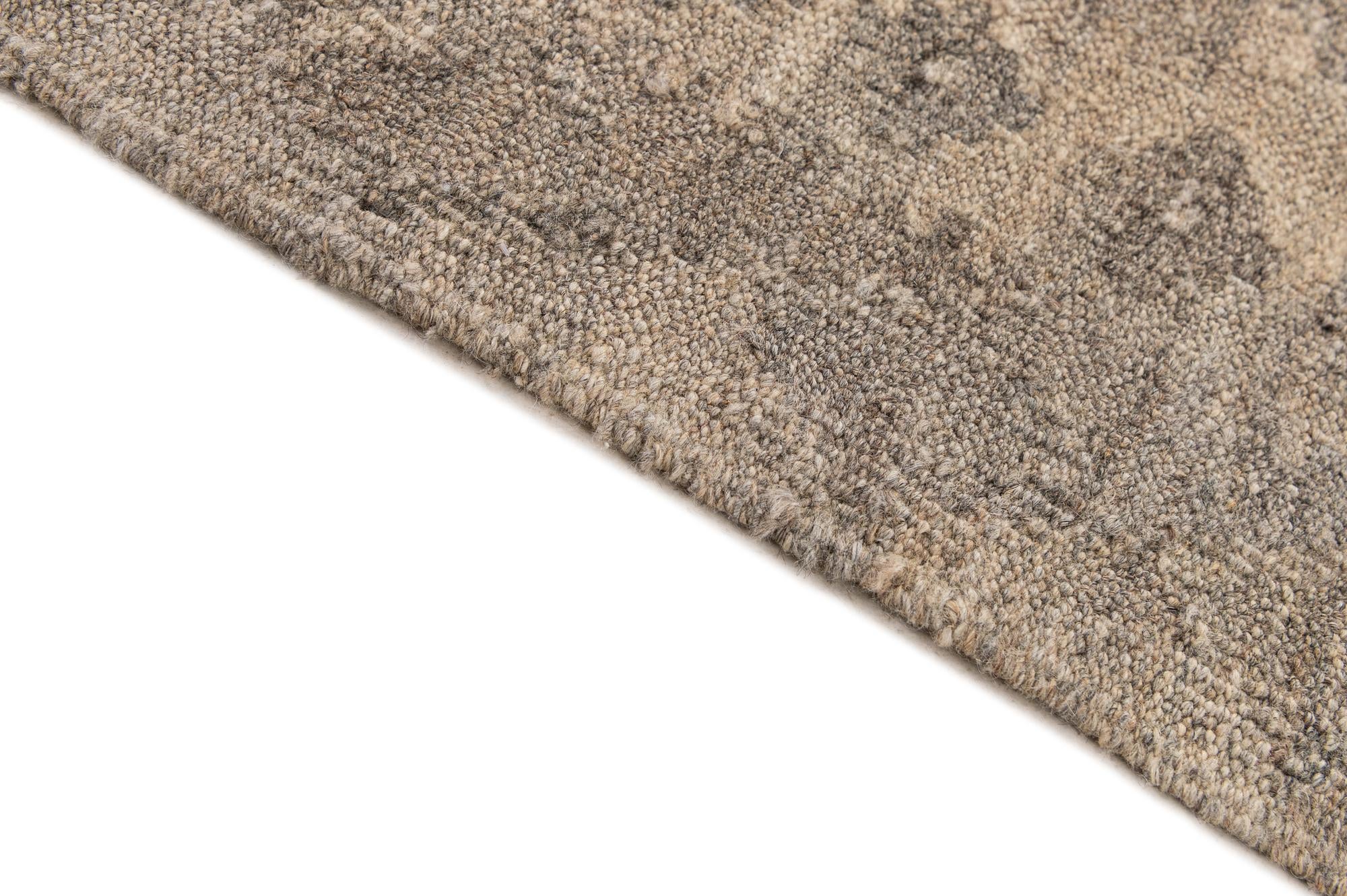 6' 8 x 9' 9 Hand Woven Kilim Maymana Wool Rug