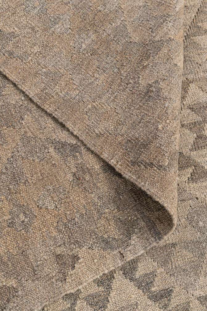6' 8 x 9' 9 Hand Woven Kilim Maymana Wool Rug