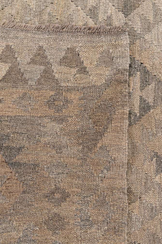 6' 8 x 9' 9 Hand Woven Kilim Maymana Wool Rug