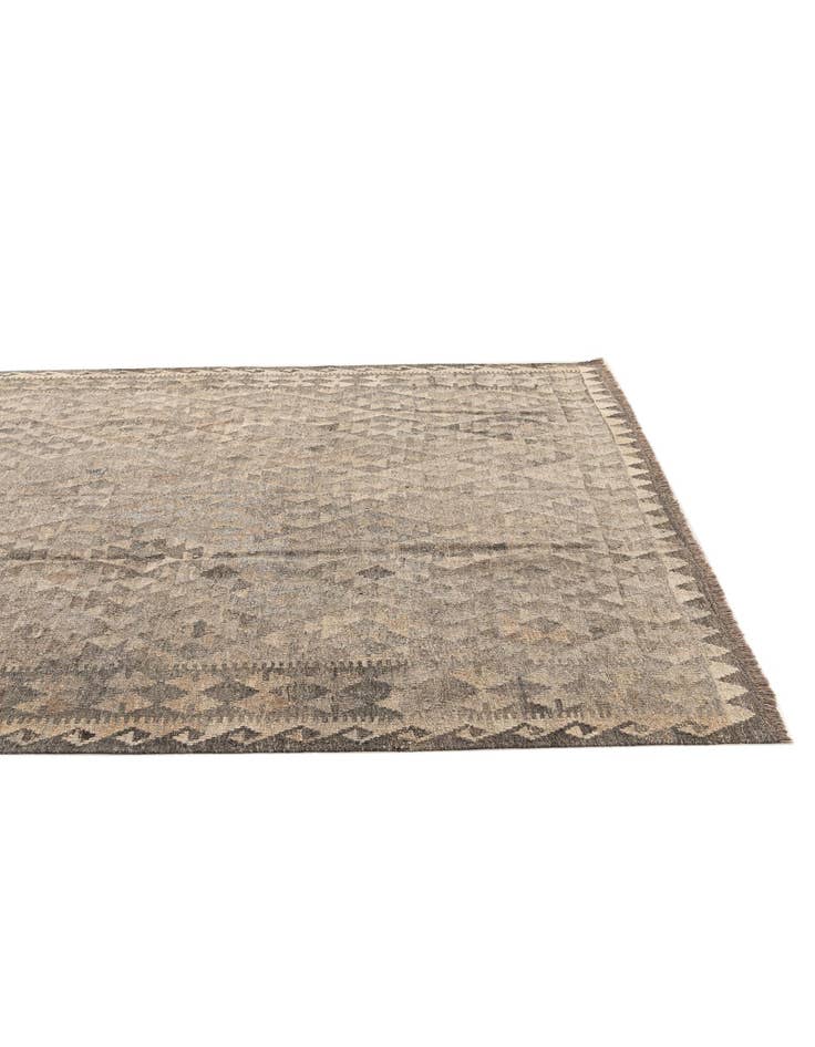 Detail image of 6' 7 x 9' 8  Hand Woven Kilim Maymana Wool Rug