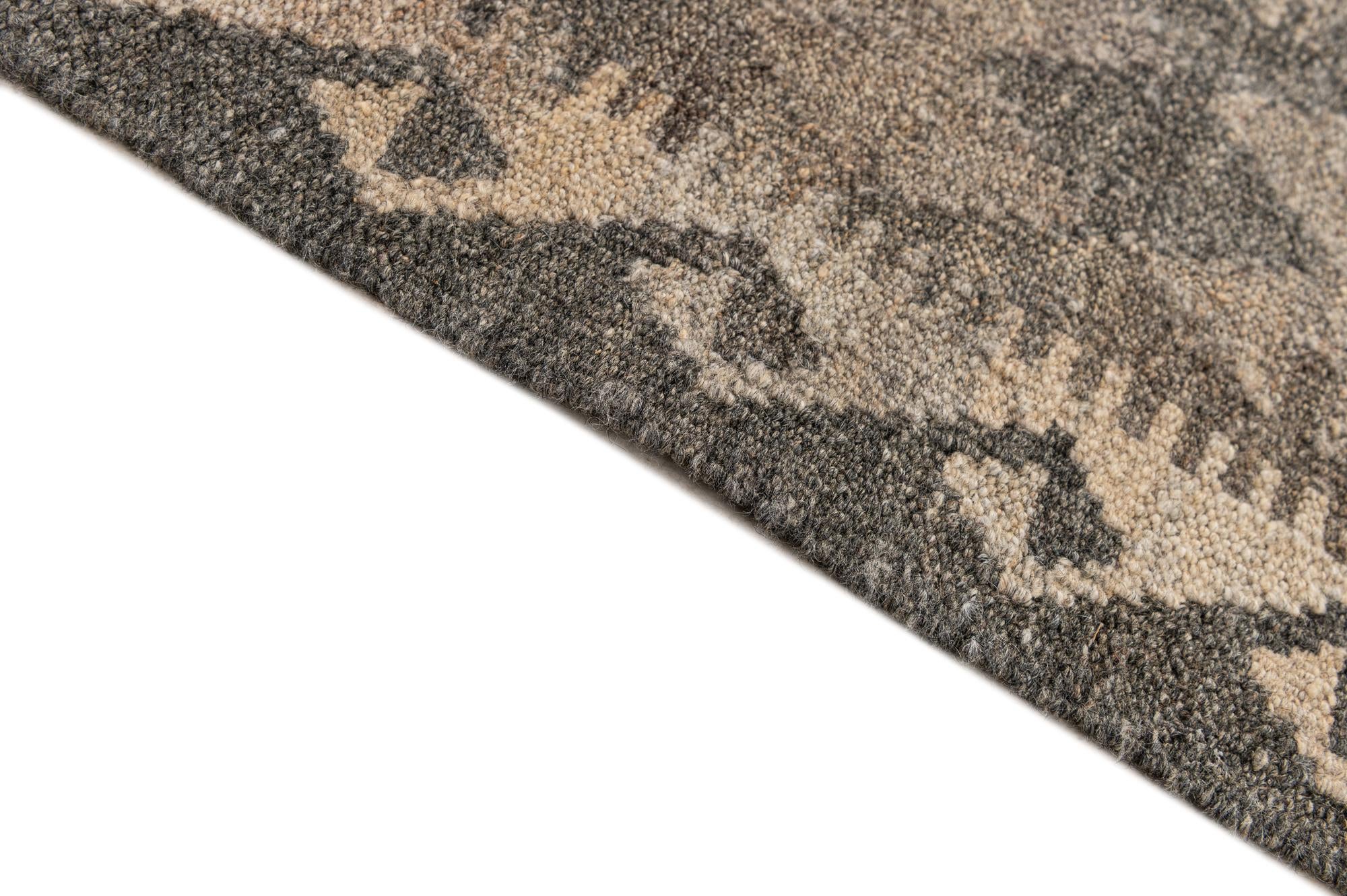 6' 7 x 9' 8 Hand Woven Kilim Maymana Wool Rug