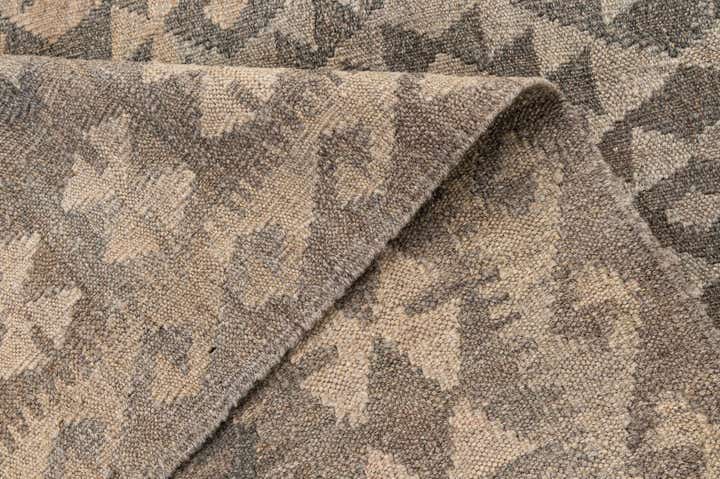 6' 8 x 9' 8 Hand Woven Kilim Maymana Wool Rug