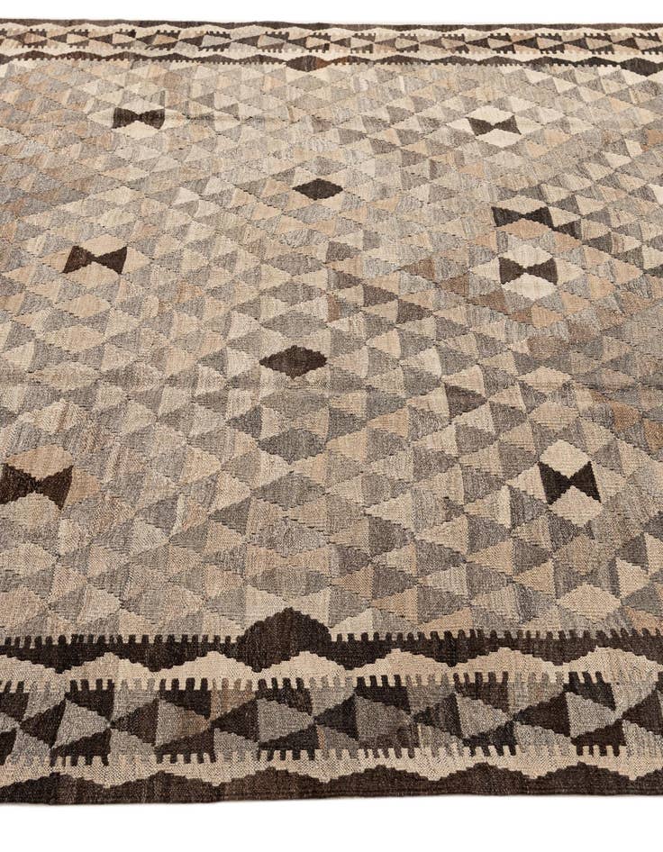 Detail image of 6' 9 x 9' 6  Hand Woven Kilim Maymana Wool Rug