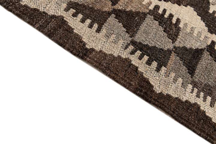 6' 9 x 9' 6 Hand Woven Kilim Maymana Wool Rug
