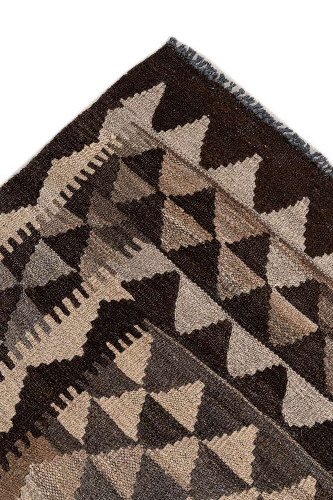 6' 9 x 9' 6 Hand Woven Kilim Maymana Wool Rug