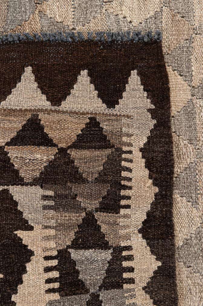 6' 9 x 9' 6 Hand Woven Kilim Maymana Wool Rug