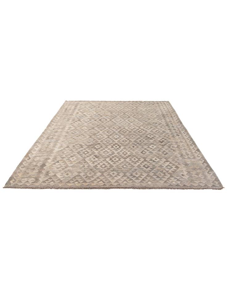 Detail image of 6' 8 x 9' 8 Hand Woven Kilim Maymana Wool Rug