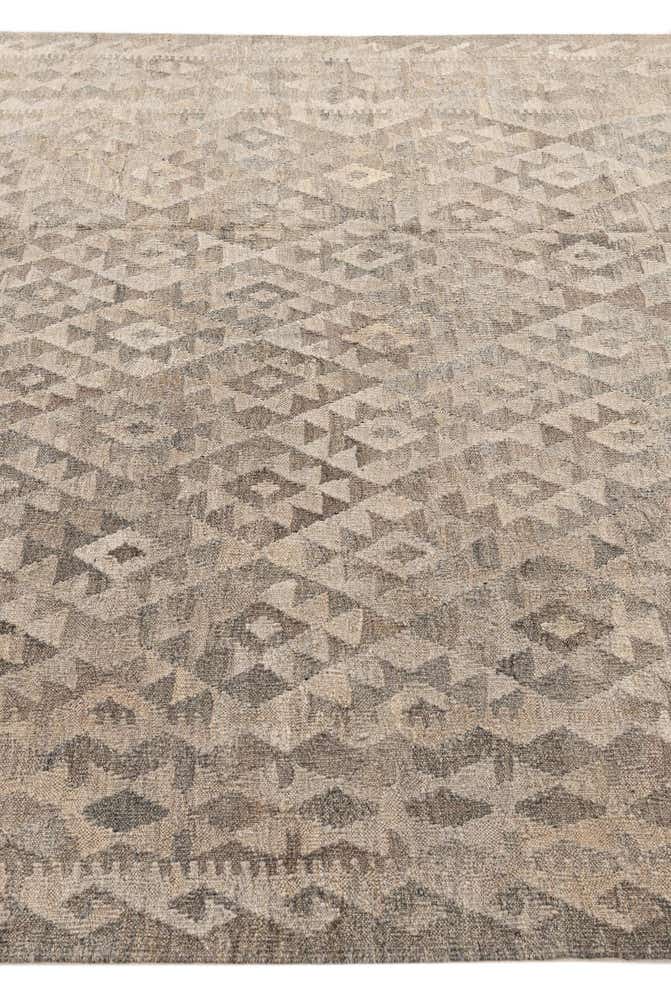 6' 8 x 9' 8 Hand Woven Kilim Maymana Wool Rug