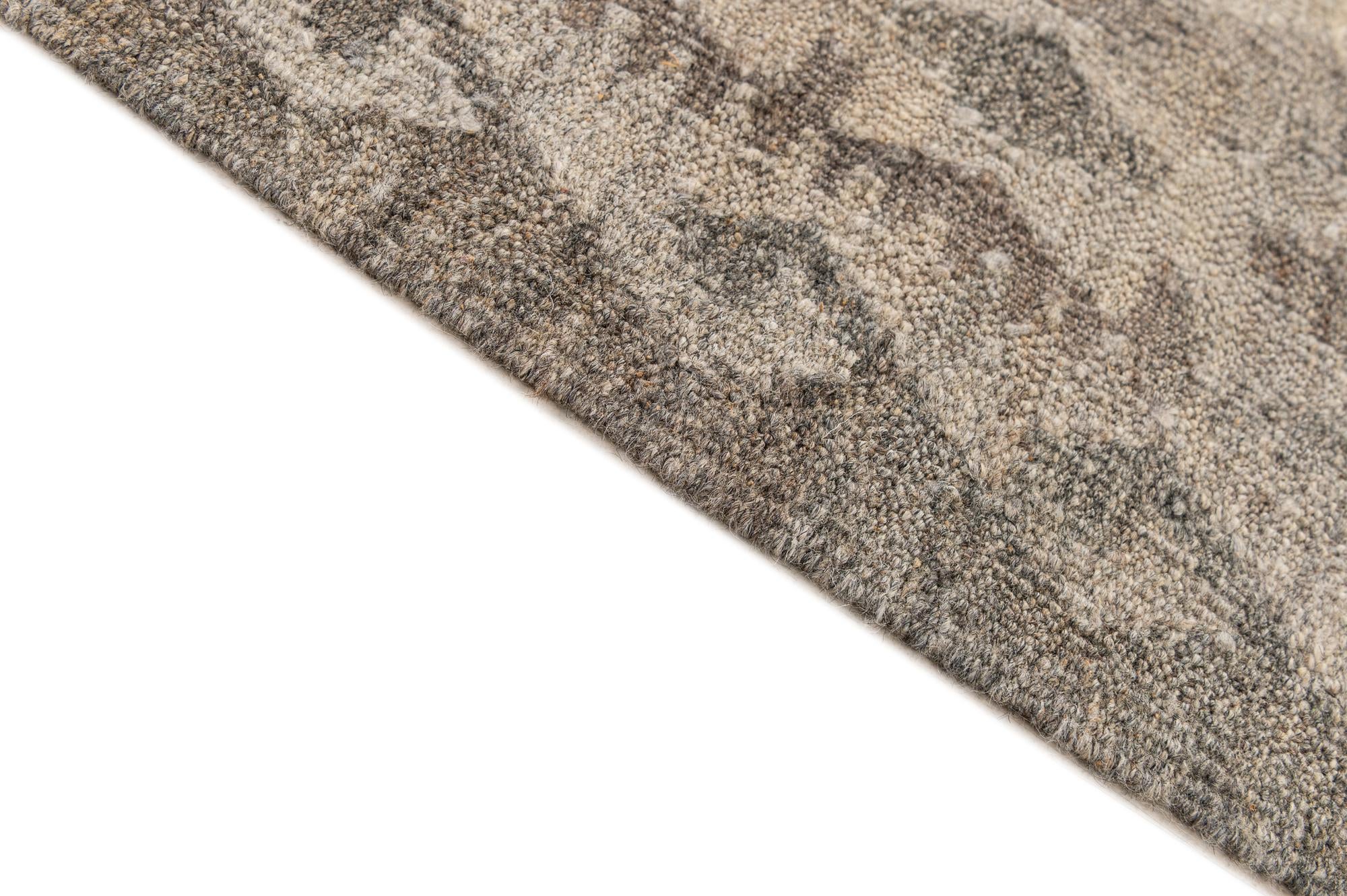 6' 8 x 9' 8 Hand Woven Kilim Maymana Wool Rug