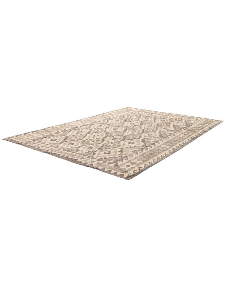 Detail image of 6' 8 x 9' 1 Hand Woven Kilim Maymana Wool Rug