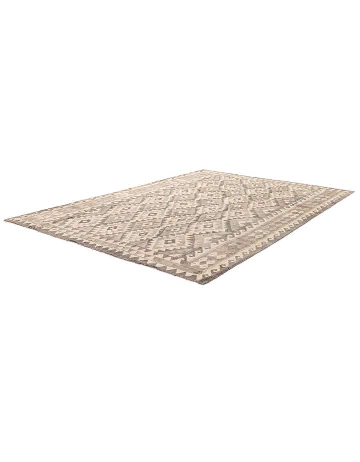 6' 8 x 9' 1 Hand Woven Kilim Maymana Wool Rug