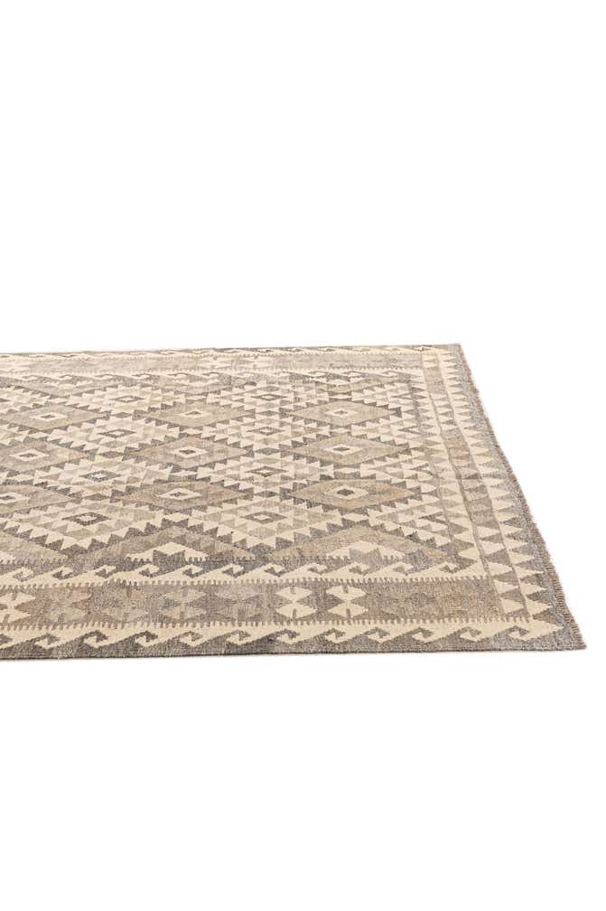 6' 8 x 9' 1 Hand Woven Kilim Maymana Wool Rug