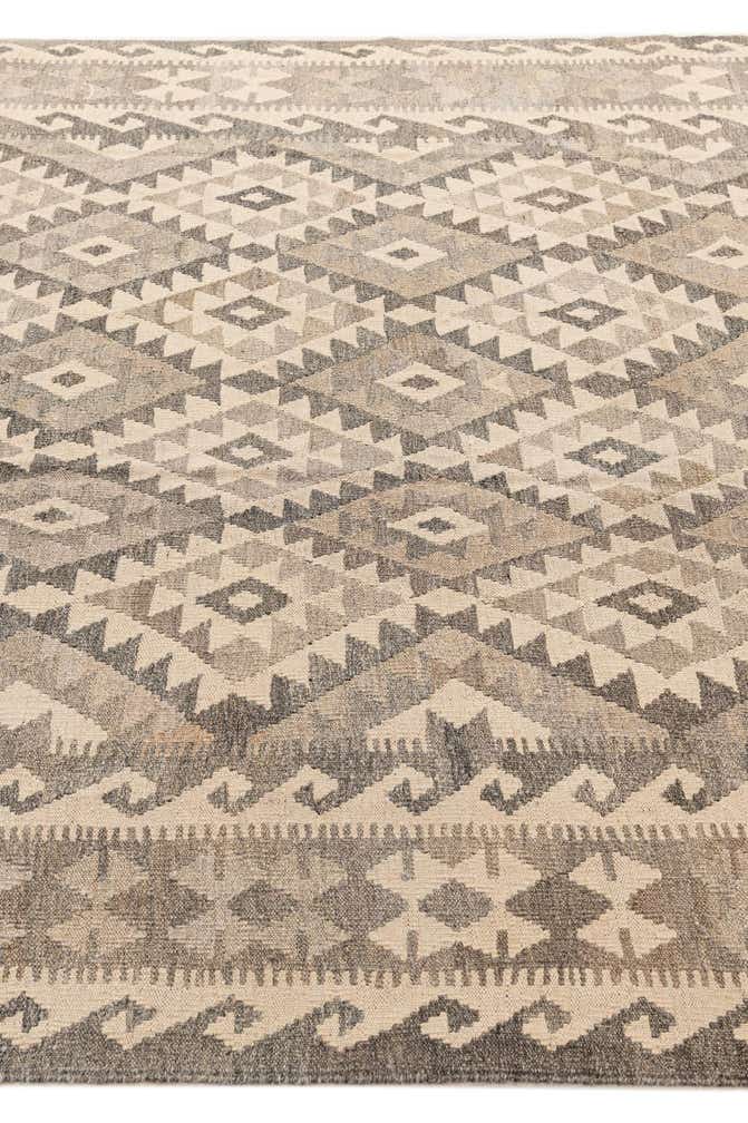 6' 8 x 9' 1 Hand Woven Kilim Maymana Wool Rug