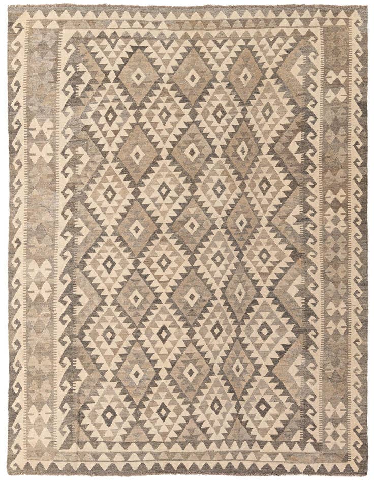 Detail image of 6' 8 x 9' 1 Hand Woven Kilim Maymana Wool Rug