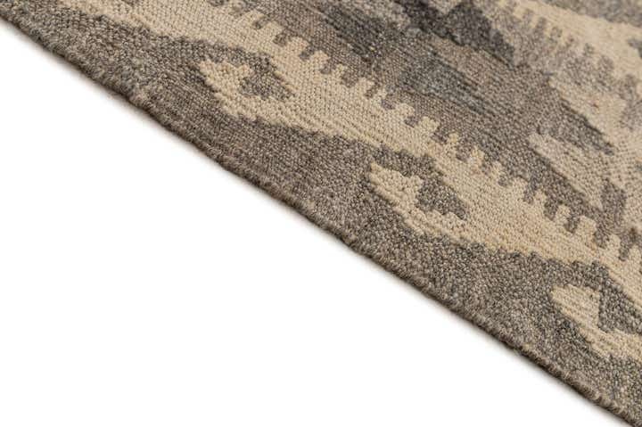 6' 8 x 9' 8 Hand Woven Kilim Maymana Wool Rug