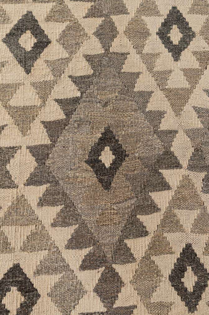 6' 8 x 9' 8 Hand Woven Kilim Maymana Wool Rug