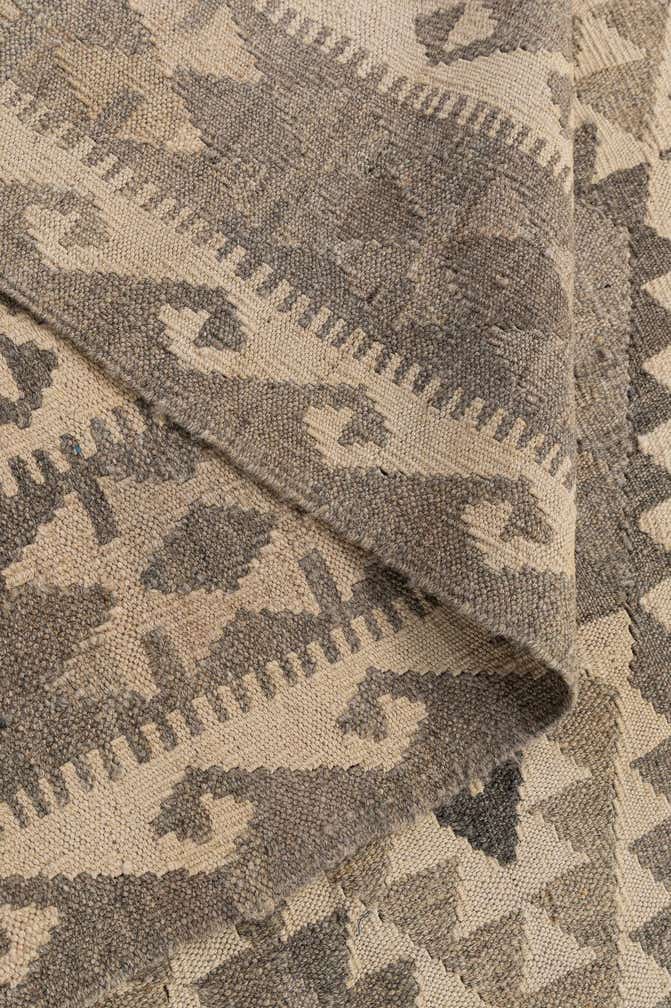 6' 8 x 9' 8 Hand Woven Kilim Maymana Wool Rug