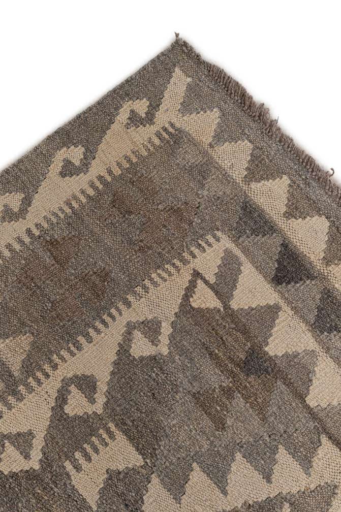 6' 8 x 9' 8 Hand Woven Kilim Maymana Wool Rug