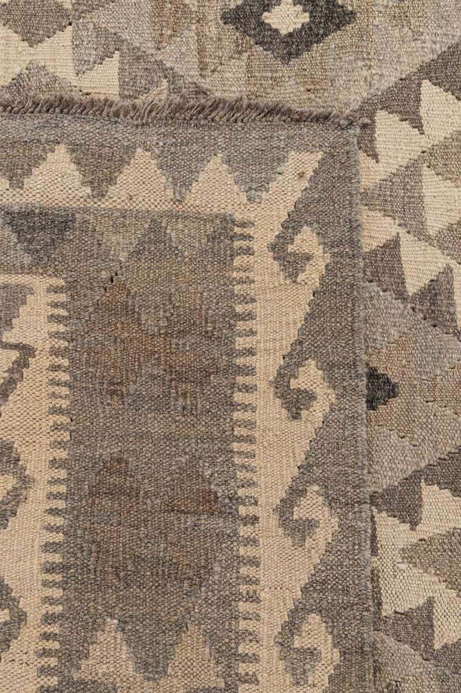 6' 8 x 9' 8 Hand Woven Kilim Maymana Wool Rug