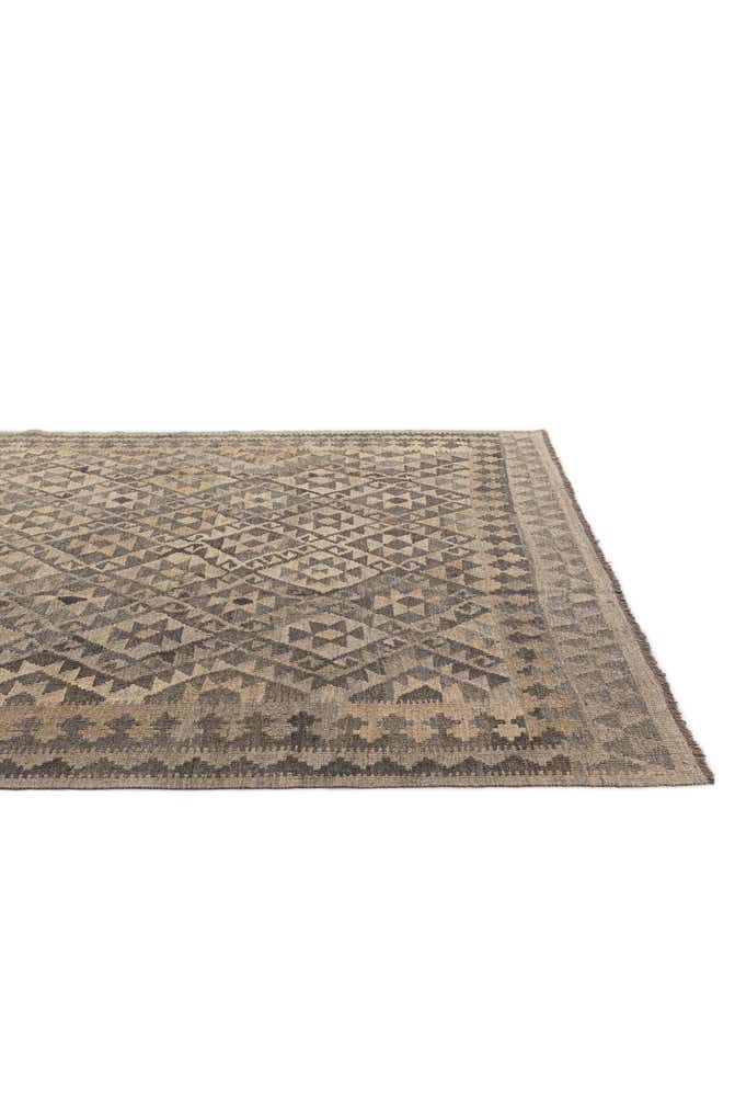 6' 4 x 9' 8 Hand Woven Kilim Maymana Wool Rug