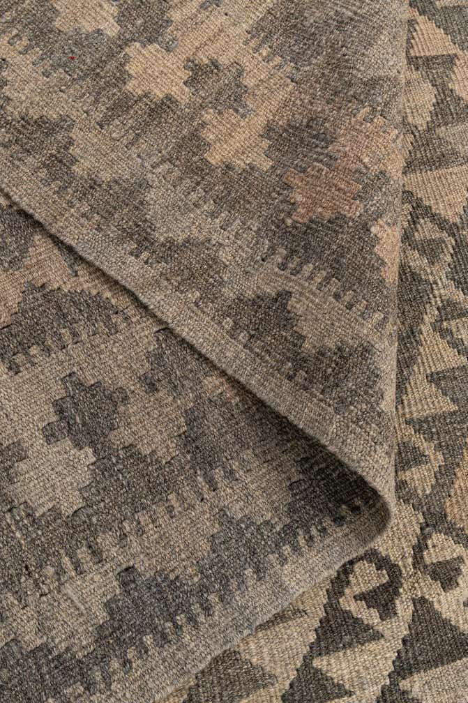 6' 4 x 9' 8 Hand Woven Kilim Maymana Wool Rug