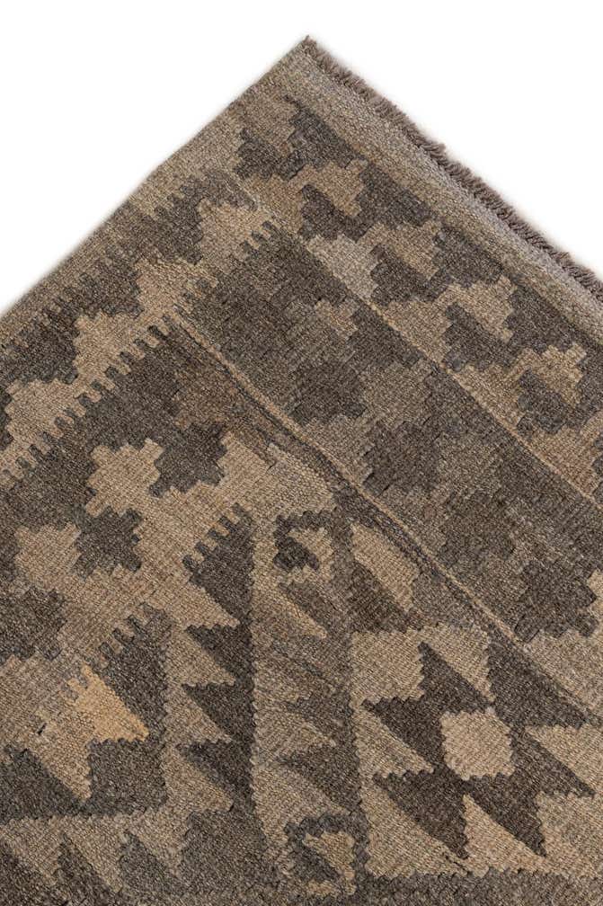 6' 4 x 9' 8 Hand Woven Kilim Maymana Wool Rug