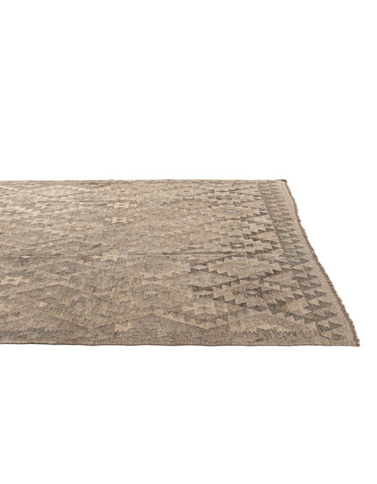 Detail image of 6' 7 x 9' 8  Hand Woven Kilim Maymana Wool Rug