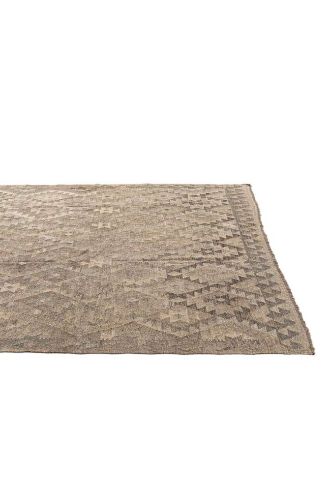 6' 7 x 9' 8 Hand Woven Kilim Maymana Wool Rug