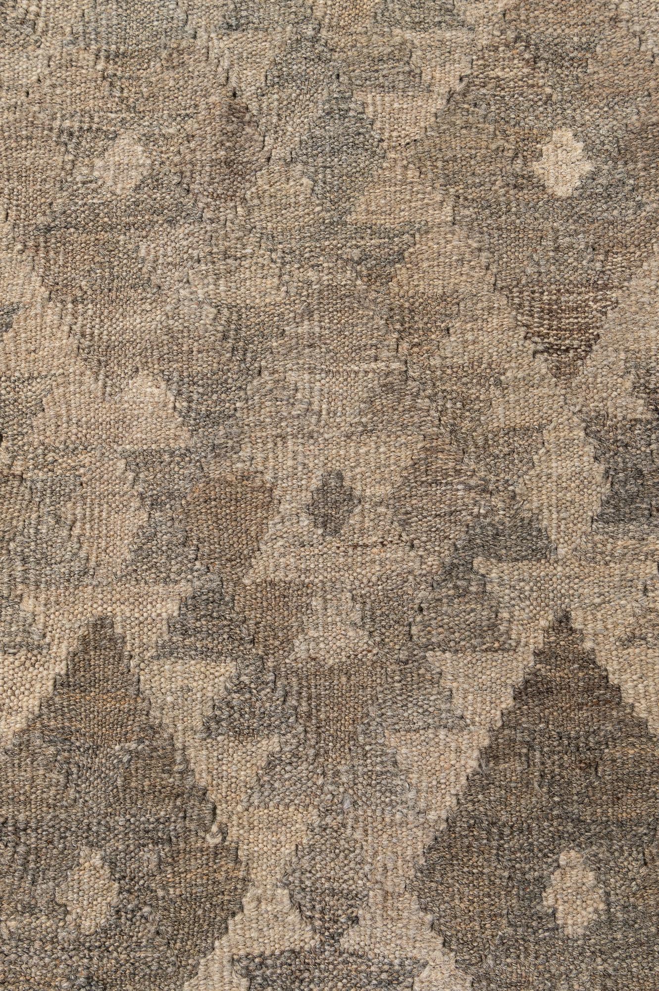 6' 7 x 9' 8 Hand Woven Kilim Maymana Wool Rug