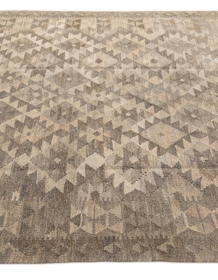 Detail image of 6' 8 x 9' 6 Hand Woven Kilim Maymana Wool Rug