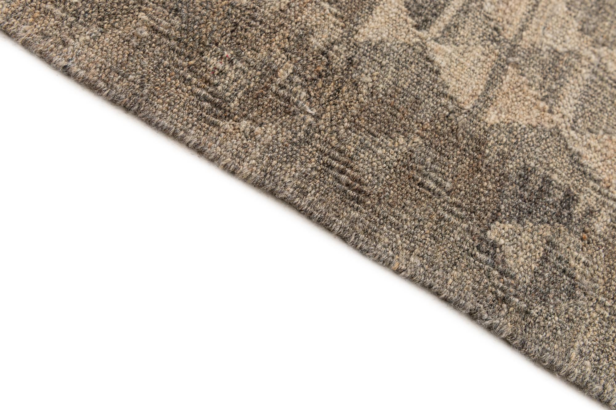 6' 8 x 9' 6 Hand Woven Kilim Maymana Wool Rug