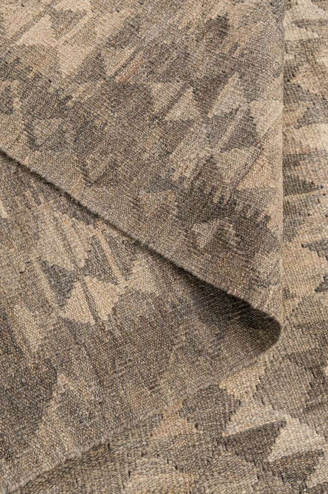 6' 8 x 9' 6 Hand Woven Kilim Maymana Wool Rug